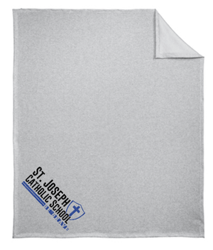 Custom Printed Apparel | St. Joseph Winter 2025 - Fleece Sweatshirt Blanket "St. Joseph Design" (Royal/Grey) - St.Joseph W25 - 18598
