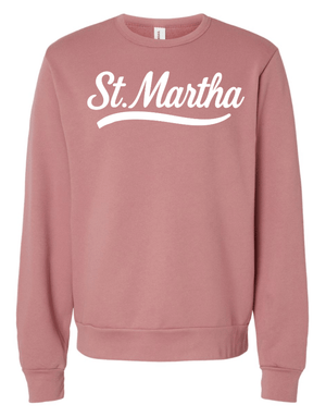 Custom Printed Apparel | St. Martha Fall 2025 - Adult Mauve Crewneck St. Martha Script Design - St. Martha F25 - 18497