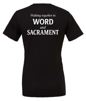 Custom Printed Apparel | St. Martha Fall 2025 - Adult T-Shirt Word and Sacrament Design (MULTIPLE COLOR OPTIONS) - St. Martha F25 - 18497
