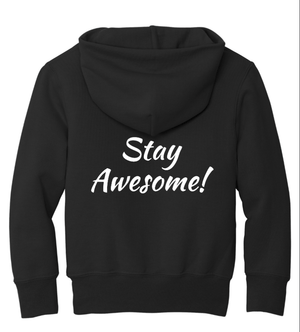 Custom Printed Apparel | St. Martha Fall 2025 - Youth Hoodie Stay Awesome Design (Maroon/Black) - St. Martha F25 - 18497