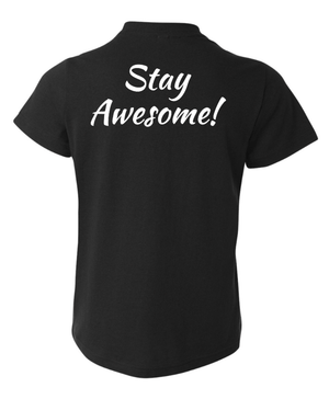 Custom Printed Apparel | St. Martha Fall 2025 - Youth T-Shirt Stay Awesome Design (Maroon/Black) - St. Martha F25 - 18497