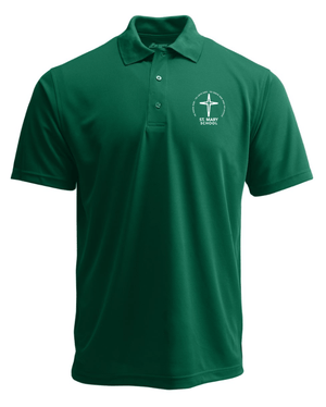 Custom Apparel - Screen Printing - St. Mary Catholic School - Youth Performance Polo (Hunter Green, Red, Black, Blue) - St. Mary Catholic School - 16631