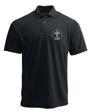 Custom Apparel - Screen Printing - St. Mary Catholic School - Youth Performance Polo (Hunter Green, Red, Black, Blue) - St. Mary Catholic School - 16631