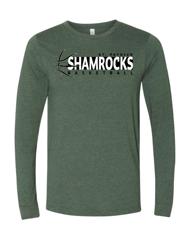 Custom Apparel - Screen Printing - St. Patrick Basketball 2024 - Adult Unisex Long Sleeve T-Shirt - St. Patrick Basketball 2024 - 16802