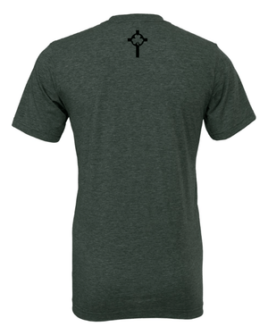 Custom Apparel - Screen Printing - St. Patrick Basketball 2024 - Adult Unisex T-Shirt (Sage / Oatmeal) - St. Patrick Basketball 2024 - 16802