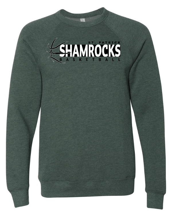 Custom Apparel - Screen Printing - St. Patrick Basketball 2024 - Fleece Raglan Crewneck Sweatshirt - St. Patrick Basketball 2024 - 16802