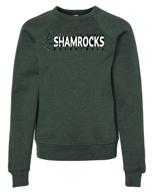 Custom Apparel - Screen Printing - St. Patrick Basketball 2024 - Youth Fleece Crewneck Sweatshirt - St. Patrick Basketball 2024 - 16802
