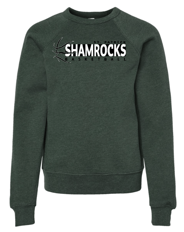 Custom Apparel - Screen Printing - St. Patrick Basketball 2024 - Youth Fleece Crewneck Sweatshirt - St. Patrick Basketball 2024 - 16802