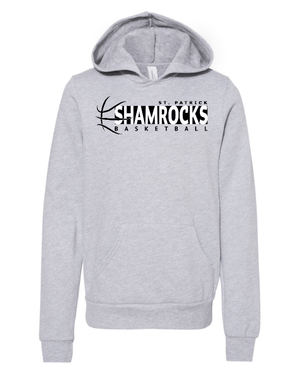 Custom Apparel - Screen Printing - St. Patrick Basketball 2024 - Youth Fleece Hoodie - St. Patrick Basketball 2024 - 16802