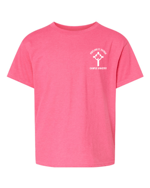 Custom Apparel - Screen Printing - St Patrick Campus Ministry - Pink Youth T-shirt - St. Patrick Campus Ministry - 15032