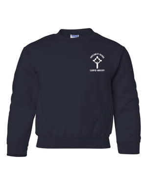 Custom Apparel - Screen Printing - St. Patrick Campus Ministry - Youth Crewneck Sweatshirt - St. Patrick Campus Ministry - 15032
