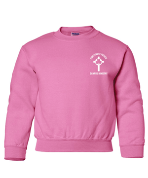 Custom Apparel - Screen Printing - St. Patrick Campus Ministry - Youth Heavy Blend Sweatshirt (Multiple Color Options Available) - St. Patrick Campus Ministry - 16713