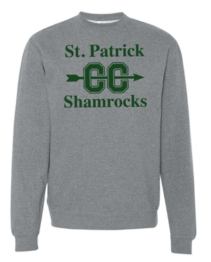 Custom Apparel - Screen Printing - St. Patrick Cross Country 2023 - Crewneck Sweatshirt - Crew Neck Sweatshirt - St. Patrick Cross Country 2023