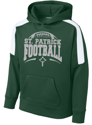 Custom Printed Apparel | St. Patrick Football - Youth Fleece Pullover Hoodie - St Patrick Football 25/26 - 18178