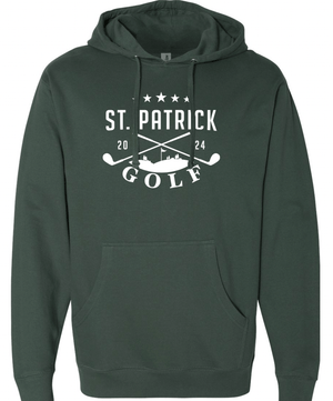 Custom Apparel - Screen Printing - St. Patrick Golf Hooded Sweatshirt - St. Patrick Golf - 15474