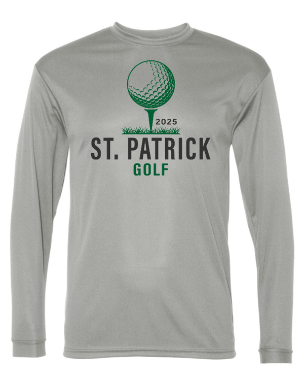 Custom Apparel - Screen Printing - St. Patrick Golf - Performance Long Sleeve T-Shirt - St. Patrick Golf - 17389