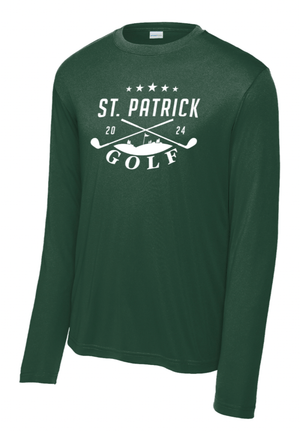 Custom Apparel - Screen Printing - St. Patrick Golf Performance LS T-shirt - St. Patrick Golf - 15474