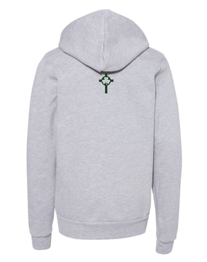 Custom Apparel - Screen Printing - St Patrick High School Football Apparel - Youth Fleece Hoodie Grey - St Patrick Football - 16266