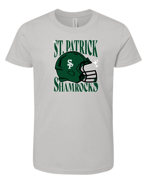 Custom Apparel - Screen Printing - St Patrick High School Football Apparel - Youth T-Shirt Silver - St Patrick Football - 16266