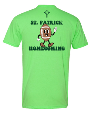 Custom Apparel - Screen Printing - St. Patrick Homecoming - Adult Unisex T-Shirt (Neon Green) - St. Patrick Homecoming - 16616