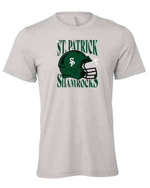 Custom Apparel - Screen Printing - St Patrick HS Football - Adult Unisex Jersey Tee Grey - St Patrick Football - 16266