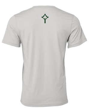 Custom Apparel - Screen Printing - St Patrick HS Football - Adult Unisex Jersey Tee Grey - St Patrick Football - 16266