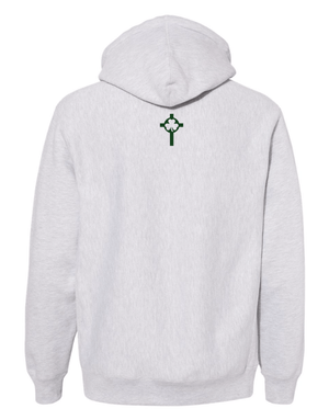 Custom Apparel - Screen Printing - St Patrick HS Football - Heavyweight Cross Grain Hooded Sweatshirt - St Patrick Football - 16266