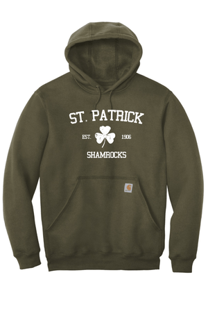 Custom Apparel - Screen Printing - St. Patrick Schools - Adult Unisex Carhartt Mid - Weight Hooded Sweatshirt - St. Patrick Schools - 14838