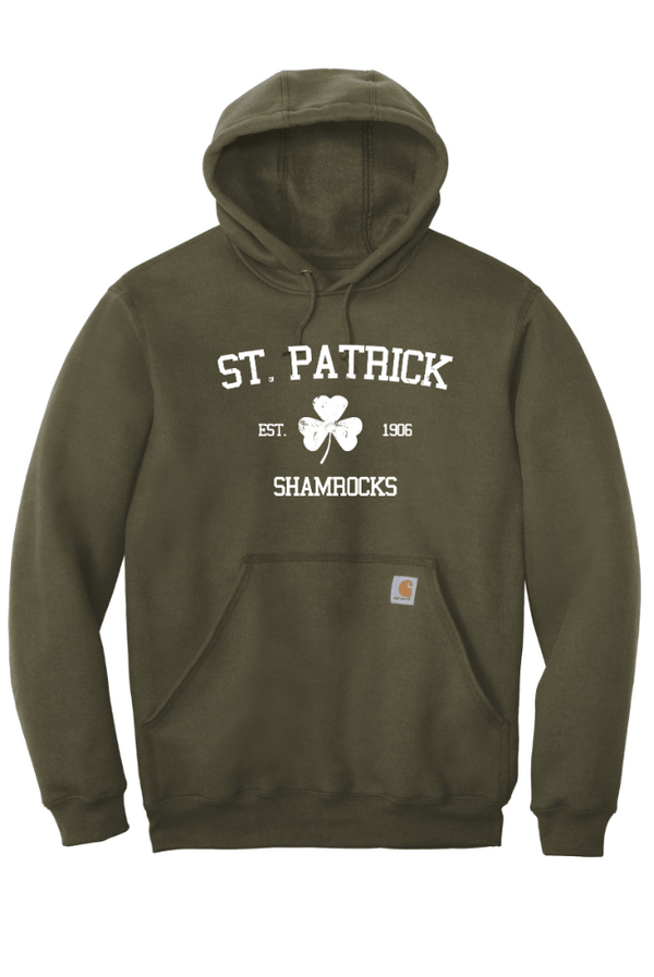 Custom Apparel - Screen Printing - St. Patrick Schools - Adult Unisex Carhartt Mid - Weight Hooded Sweatshirt - St. Patrick Schools - 14838