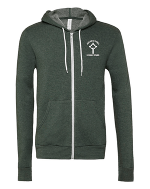 Custom Apparel - Screen Printing - St. Patrick Schools - Adult Unisex Full Zip Hoodie - St Patrick Schools - 14838
