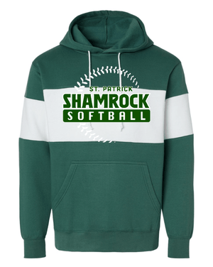 Custom Apparel - Screen Printing - St. Patrick Softball & Baseball - Classic Fleece Colorblock Hoodie - St. Patrick Softball & Baseball - 17469