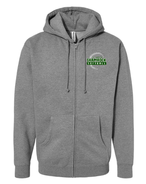 Custom Apparel - Screen Printing - St. Patrick Softball & Baseball - Heavyweight Full Zip Hoodie (Gunmetal / Grey) - St. Patrick Softball & Baseball - 17469