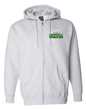 Custom Apparel - Screen Printing - St. Patrick Softball & Baseball - Heavyweight Full Zip Hoodie (Gunmetal / Grey) - St. Patrick Softball & Baseball - 17469