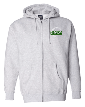 Custom Apparel - Screen Printing - St. Patrick Softball & Baseball - Heavyweight Full Zip Hoodie (Gunmetal / Grey) - St. Patrick Softball & Baseball - 17469
