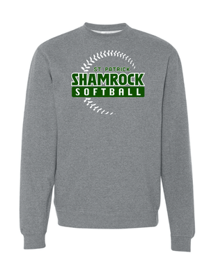 Custom Apparel - Screen Printing - St. Patrick Softball & Baseball - Midweight Crewneck Sweatshirt - St. Patrick Softball & Baseball - 17469