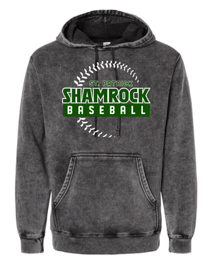 Custom Apparel - Screen Printing - St. Patrick Softball & Baseball - Midweight Mineral Wash Hoodie - St. Patrick Softball & Baseball - 17469