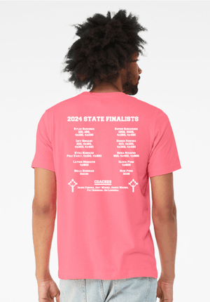 Custom Apparel - Screen Printing - St. Patrick State Finals - Adult Unisex Pink Short Sleeve T-Shirt - T-Shirt - St. Patrick State Finals - 15914