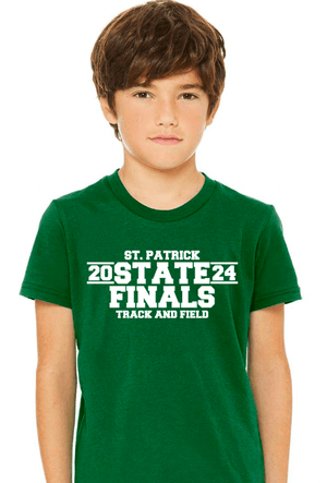 Custom Apparel - Screen Printing - St. Patrick State Finals - Youth Green Short Sleeve T-Shirt - St. Patrick State Finals - 15914