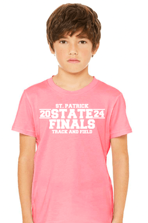 Custom Apparel - Screen Printing - St. Patrick State Finals - Youth Pink Short Sleeve T-Shirt - St. Patrick State Finals - 15914