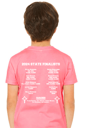 Custom Apparel - Screen Printing - St. Patrick State Finals - Youth Pink Short Sleeve T-Shirt - St. Patrick State Finals - 15914