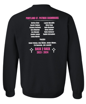 Custom Apparel - Screen Printing - St. Patrick T&F State Runner - Up 2024 - Black Adult Unisex Crewneck Sweatshirt - St. Patrick T&F State Runner - Up 2024 - 16015
