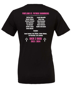 Custom Apparel - Screen Printing - St. Patrick T&F State Runner - Up 2024 - Black Adult Unisex T-Shirt - St. Patrick T&F State Runner - Up 2024 - 16015