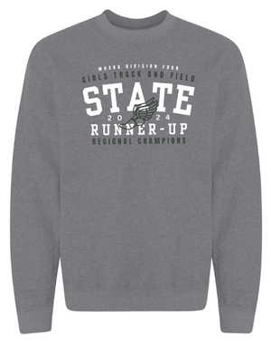 Custom Apparel - Screen Printing - St. Patrick T&F State Runner - Up 2024 - Grey Adult Unisex Crewneck Sweatshirt - St. Patrick T&F State Runner - Up 2024 - 16015