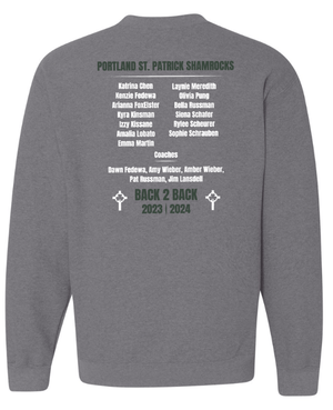 Custom Apparel - Screen Printing - St. Patrick T&F State Runner - Up 2024 - Grey Adult Unisex Crewneck Sweatshirt - St. Patrick T&F State Runner - Up 2024 - 16015