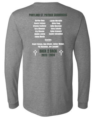 Custom Apparel - Screen Printing - St. Patrick T&F State Runner - Up 2024 - Grey Adult Unisex Long Sleeve T-Shirt - St. Patrick T&F State Runner - Up 2024 - 16015