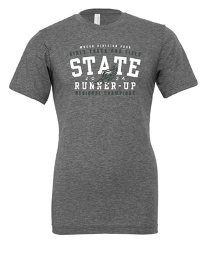 Custom Apparel - Screen Printing - St. Patrick T&F State Runner - Up 2024 - Grey Adult Unisex T-Shirt - St. Patrick T&F State Runner - Up 2024 - 16015
