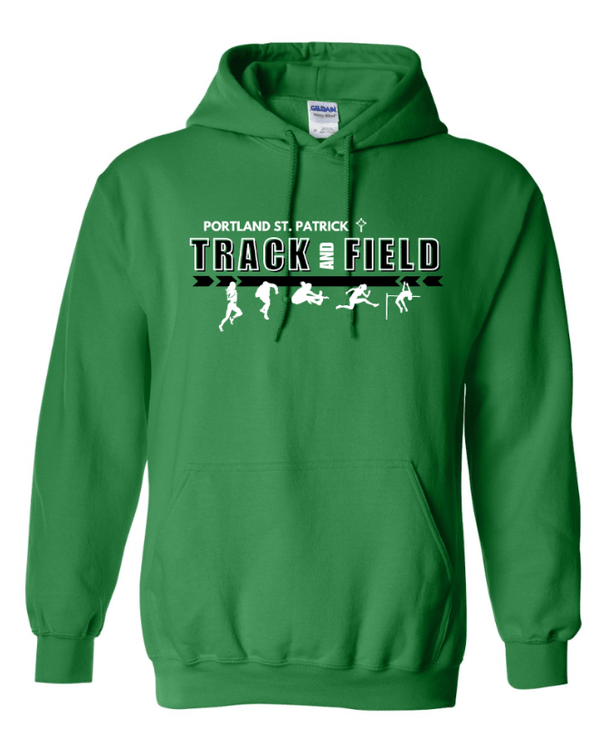 Custom Apparel - Screen Printing - St. Patrick Track & Field - Heavy Blend Hoodie **Personalization Optional** - St. Patrick Track & Field - 17323