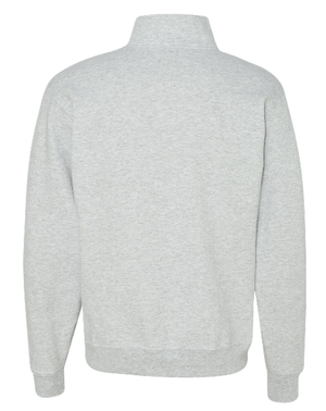 Custom Apparel - Screen Printing - St. Patrick Track & Field - Quarter Zip Sweatshirt (Forest Green / Grey) - St. Patrick Track & Field - 17323