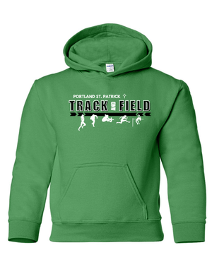 Custom Apparel - Screen Printing - St. Patrick Track & Field - Youth Heavy Blend Hoodie **Personalization Optional** - St. Patrick Track & Field - 17323