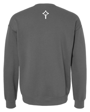 Custom Apparel - Screen Printing - St Patrick Volleyball - Adult Fleece Drop Shoulder Crewneck Sweatshirt - St Patrick Volleyball - 16496